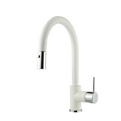 Μπαταρία Κουζίνας με Συρόμενο Ντους Cristalite Granite Superwhite Armando Vicario Fluo 18780-1301