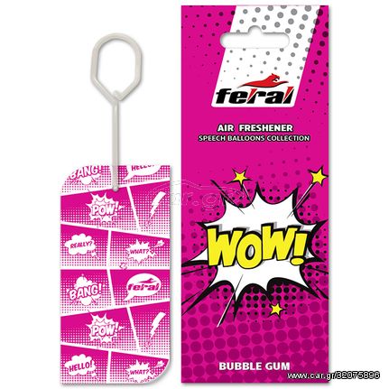 Feral Άρωμα Κρεμαστό Speech Collection Wow Bubble Gum