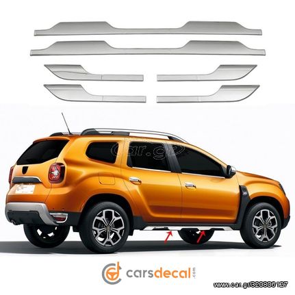 Dacia Duster II Νίκελ Πλαϊνά Διακοσμητικά Πόρτας