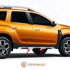 Dacia Duster II Νίκελ Πλαϊνά Διακοσμητικά Πόρτας-thumb-1