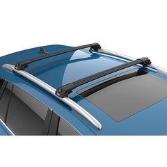 Μπάρες οροφής αλουμινίου με άκρα και κλειδαριά Turtle Air1 μαύρες για BMW X5 (E53)
