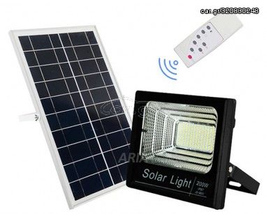 Led Προβολέας με Solar Panel 200w 438