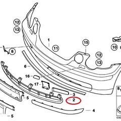 BMW E46 Compact σχάρα εμπρός προφυλατήρα ΓΝΗΣΙΑ ΚΑΙΝΟΥΡΙΑ  51118252788