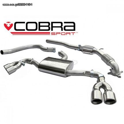 Εξάτμιση από turbo και πίσω της Cobra Sport με Σπορ Καταλύτη για Audi TT MK2 1.8 / 2.0 TFSi 2007-2011 2WD (AU30A)