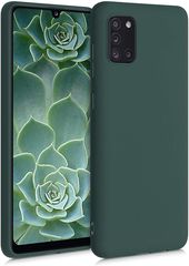 TPU Silicone Case Compatible with Samsung Galaxy A31 - Soft Flexible Protective Phone Cover -  Moss Green