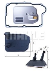 MAHLE HX 161D Υδραυλ. φίλτρο, αυτόμ. κιβ. ταχυτ. ΣΕΤ  MERCEDES-BENZ *A246 277 2400*