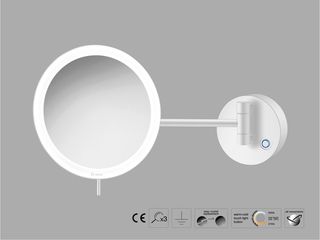 Sanco LED Cosmetic mirrors Μεγεθυντικός καθρέπτης x3 με LED Λευκό ματ MRLED-705-Μ101