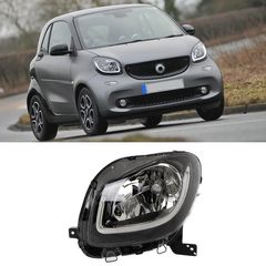 Φανάρι Μπροστινό Αριστερό Για Smart Fortwo W453 14+,Forfour W453 14+ DRL Led Tube Μαύρα H4 Valeo