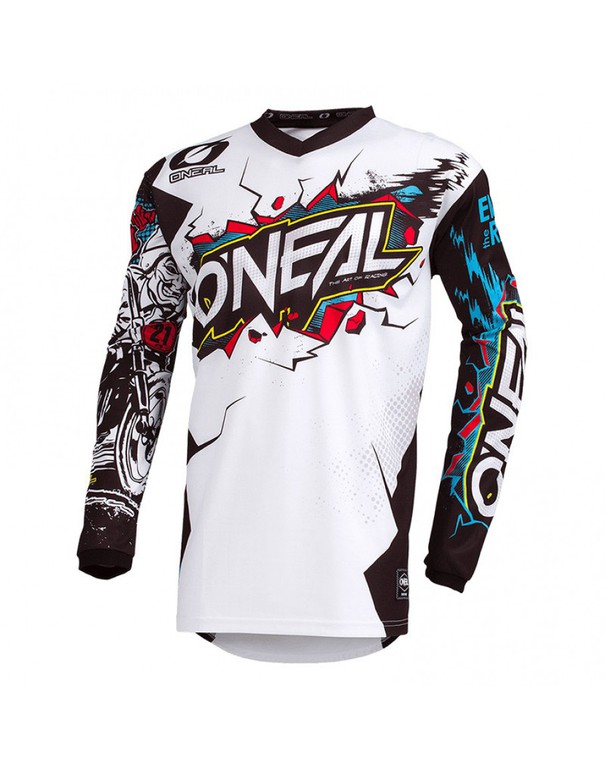 Oneal Element Junior Villain MX Jersey White