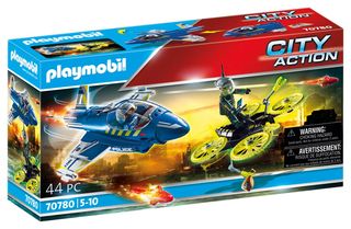 PLAYMOBIL ΑΣΤΥΝΟΜΙΑ : Καταδίωξη drone από αστυνομικό τζετ #70780