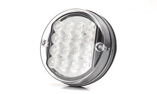 Led Πίσω φανάρι Πορτοκαλί με καθαρό γυαλί 24V IP68 WAS