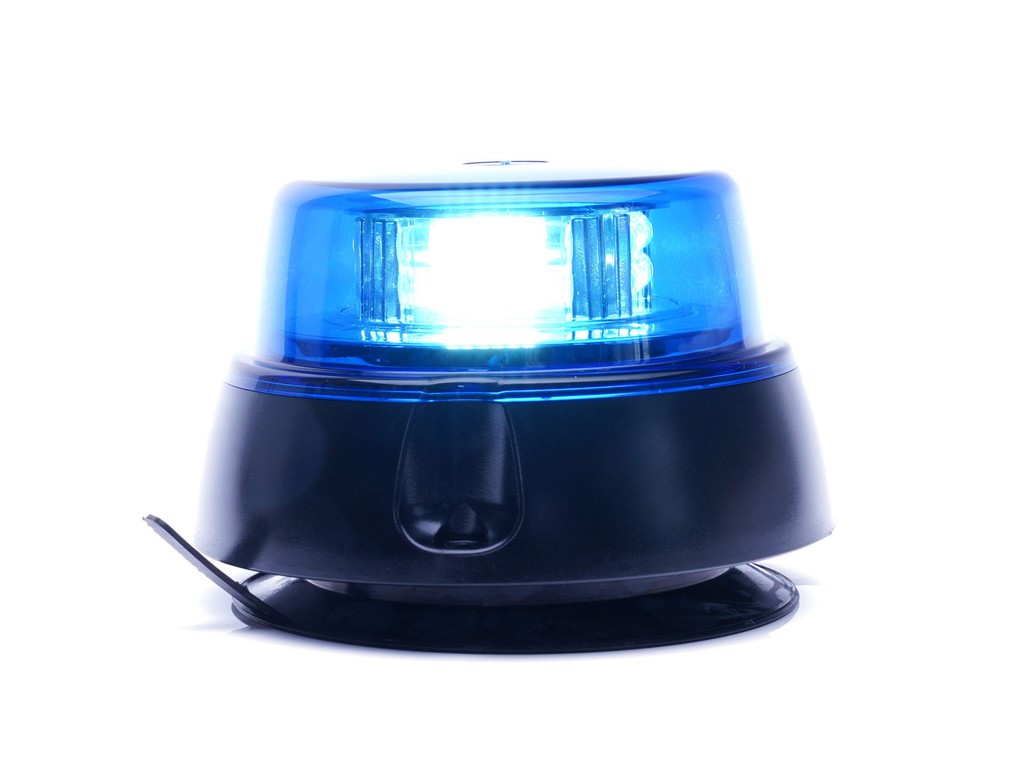 LED Φάρος Αναλαμπής Μπλέ με Μαγνήτη και βίδες της WAS 12-24V IP68