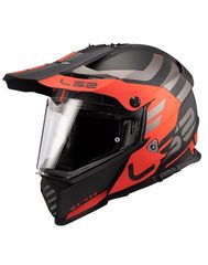 LS2 MX436 Pioneer Evo Adventure Matt Black/Orange