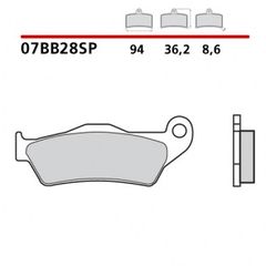 BREMBO ΤΑΚΑΚΙΑ ΦΡΕΝΩΝ SINTERED TOURING RACING REAR 07BB28SP