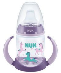 Nuk Εκπαιδευτικό Μπιμπερό με Λαβές First Choice 6m+ Μωβ 150ml 10.743.943