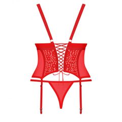 Obsessive Plus Size Blossmina Corset with Thong-thumb-4