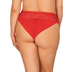 Obsessive Plus Size Blossmina Red Lace Panties-thumb-2