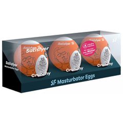 Satisfyer Crunchy Masturbator Egg 3er Set-thumb-1