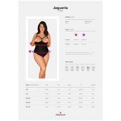 Obsessive Plus Size Jagueria Crotchless Teddy-thumb-3