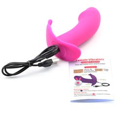 Pink Color 12-Speed Remote Control Rechargeable Silicone G-Spot-thumb-3