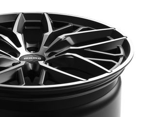 TSOULKAS TYRES MOMO SPIDER 8.5X19 9.5X19 5X112 5X120 MATT BLACK DIAMONT CUT-thumb-1