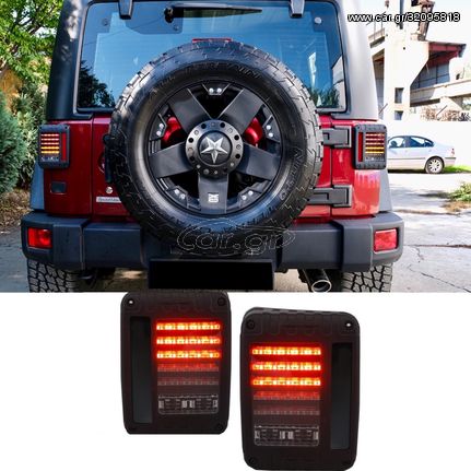 ΦΑΝΑΡΙΑ ΠΙΣΩ Full LED Taillights JEEP Wrangler/Rubicon JK (2007-2017)