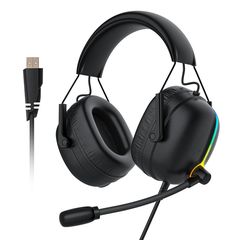 BlitzWolf® AirAux AA-GB4 Surround 7.1 Gaming RGB Headset with ENC Dual Microphone - Black