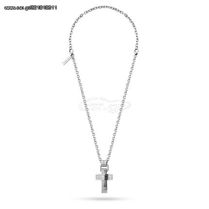 Police Gear, Men's Cross - Νecklace From Silver Stainless Steel, PEAGN2211512