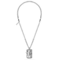 Police Vigor, Men's Cross - Νecklace From Silver Stainless Steel, PEAGN2120401