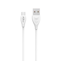 DeTech Kαλώδιο δεδομένων DE-24M, Micro USB, 1.0m, λευκό - 14126 **