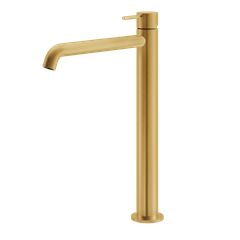 Μπαταρία Νιπτήρος Ψηλή με Βαλβίδα Clic Clac Inox 316 Gold Brushed PVD  La Torre Elle 316 35016-211