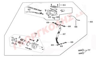 ΤΡΟΜΠΑ ΕΜΠΡΟΣΘΙΟΥ ΦΡΕΝΟΥ ΠΛΗΡΗΣ 45500-ALA6-9000