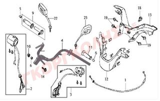 ΚΑΛΥΜΜΑ ΤΙΜΟΝΙΟΥ ΟΠΙΣΘΙΟ ΓΚΡΙ 53206-H9A-000-GK