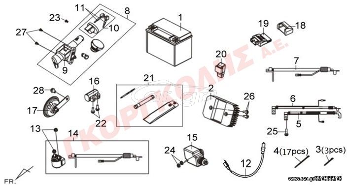 ΚΛΕΙΔΙ ΑΚΟΠΟ (ΜΕ ΔΕΞΙΑ ΠΑΤΟΥΡΑ) 35111-L4A-100-B01