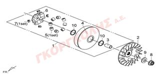 ΡΑΟΥΛΟ ΕΜΠΡΟΣΘΙΟΥ ΦΥΓΟΚΕΝΤΡΙΚΟΥ 22110-L6C-000