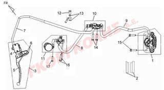 ΤΡΟΜΠΑ ΟΠΙΣΘΙΟΥ ΦΡΕΝΟΥ ΜΕ ΜΑΝΕΤΑ 43500-RFA-000