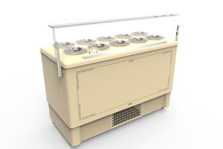 Βιτρίνα χύμα παγωτού Premium 1.43 m για 10 λεκάνες, FESTIVAL 10 CRYSTAL 