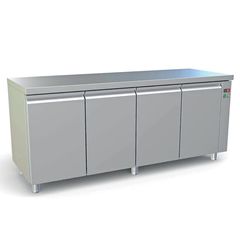 Ψυγείο Πάγκος Συντήρησης με 4 Πόρτες Χωρίς Μοτέρ 635lt 199x70x86cm Dominox PSX-207-4G