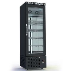 Θάλαμος Κατάψυξης Self Service Μαύρος με 1 Γυάλινη Πόρτα 66x70x215cm Dominox THK-068-1S-B
