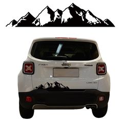Jeep Renegade 2015+ Αυτοκόλλητο Πίσω Πόρτας [Logo Mountain]