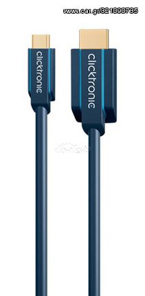 CLICKTRONIC καλώδιο HDMI σε USB Type-C 44930, 4K/60Hz, 3m, μπλε 44930 id: 45317