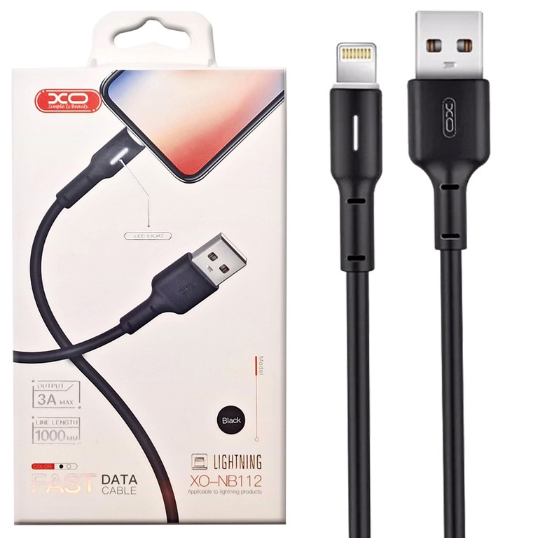 Xo NB112 3A Qc Usb Cable Lightning White