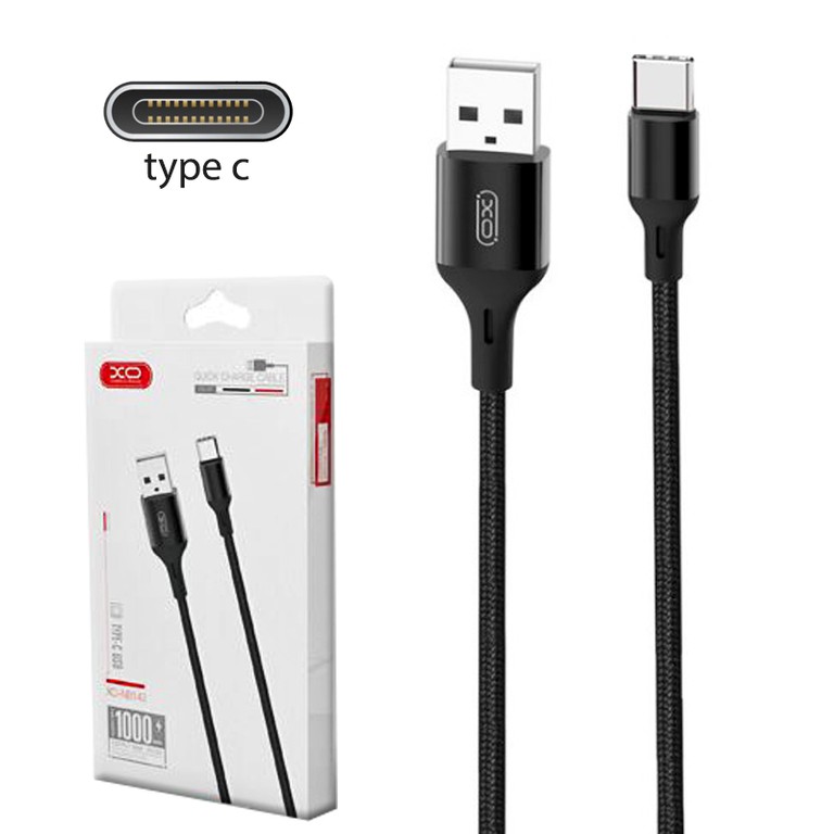 Xo NB143 Type-C Data Cable 2.0M Black