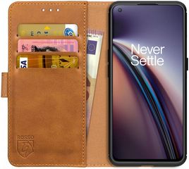 Rosso Rosso Element PU Θήκη Πορτοφόλι OnePlus Nord CE 5G - Light Brown (89328)