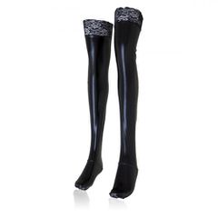 Naughty Toys Shine Tights with Lace
