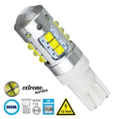 GloboStar® 81120 Λάμπα Αυτοκίνητου T10 W5W 3rd Generation Can-Bus Extreme Series LED 16 CREE XBD 15W 2115lm 360° DC 12V IP20 Ψυχρό Λευκό 6000K