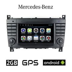 MERCEDES C (W203) - CLC (2004-2008) Android οθόνη αυτοκίνητου 2GB με GPS WI-FI DSP (ηχοσύστημα αφής 7" ιντσών Benz OEM Youtube Playstore MP3 USB Radio Bluetooth 4x60W Mirrorlink εργοστασιακού τύπ