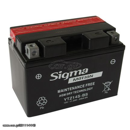 Μπαταρία Μοτοσυκλέτας Sigma YTZ14S-BS 11,2Ah SB-YTZ14S-BS