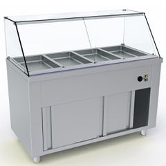Bain Marie με Ερμάριο και Λάμπες Αλογόνου για 3 GN 1/1 110x70x128cm Dominox VBM-EDA-3G