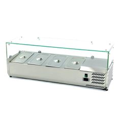 Ψυχόμενη Επιτραπέζια Βιτρίνα για 4 GN 1/3 138x38x50cm Dominox PSC-138-50
